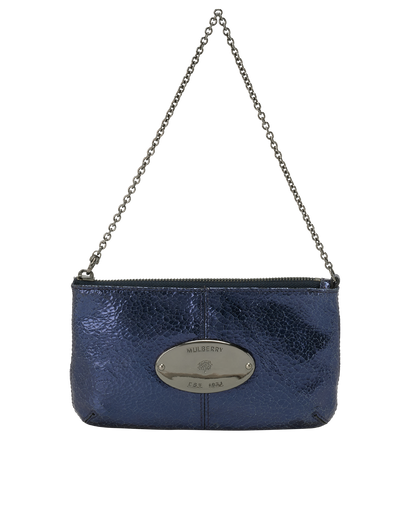 Mulberry Charlie Pochette, &pound;95, Accessories, Blue, Leather, Front view